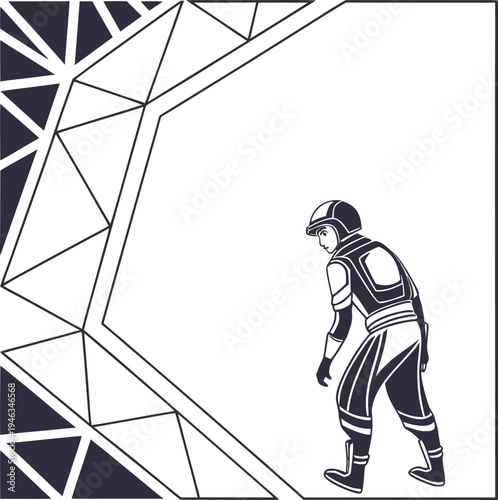 flyer welder at work silhouette design