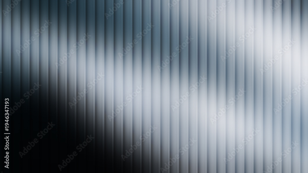 Fototapeta premium Silver monochrome reeded glass background with elegant light diffusion. Great for sophisticated tech presentations and high-end digital UI.