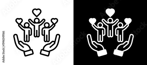 Community Service whiteblack icon