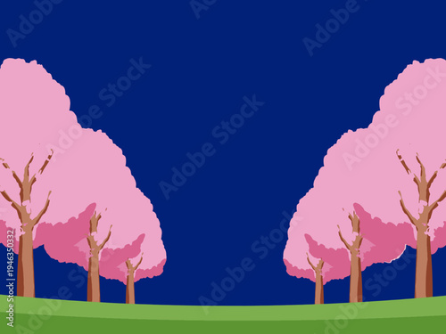 木, 風景, 自然, 空, 草, ベクター, イラスト, 雲, サマータイム, とぶ, 公園, 森, 