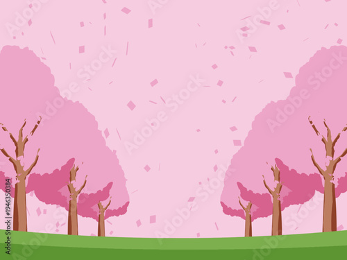 木, 風景, 自然, 空, 草, ベクター, イラスト, 雲, サマータイム, とぶ, 公園, 森, 