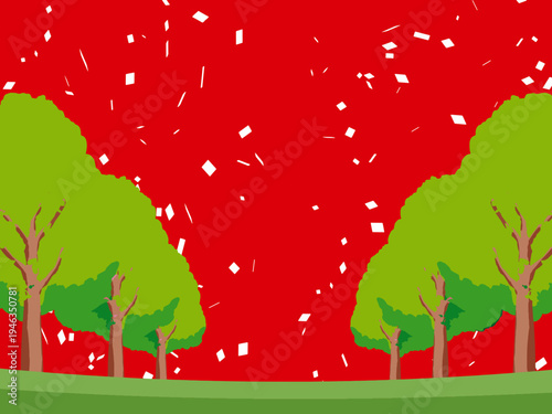 木, 風景, 自然, 空, 草, ベクター, イラスト, 雲, サマータイム, とぶ, 公園, 森, 