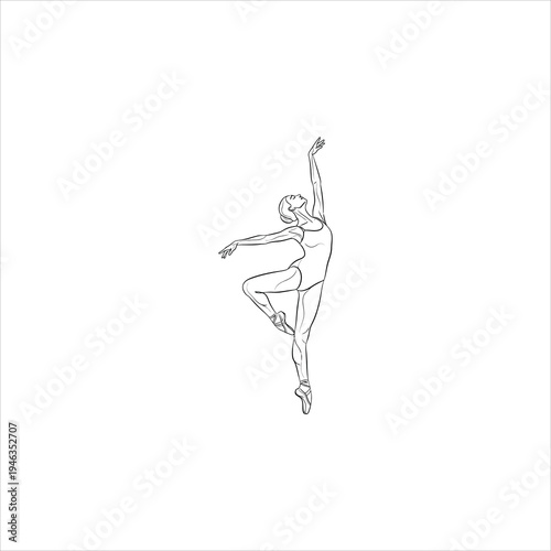 A woman in a graceful pose with her arms extended