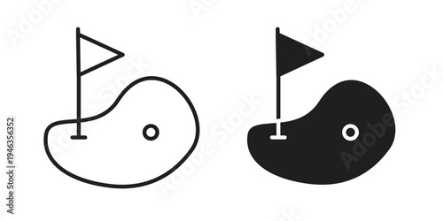 Golf yard icon. modern vector symbols set