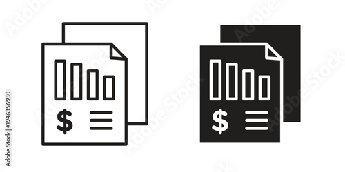 Income statement icon. modern vector symbols set