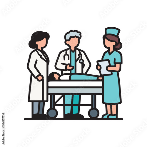 Medical Team Performing Emergency Treatment On Patient