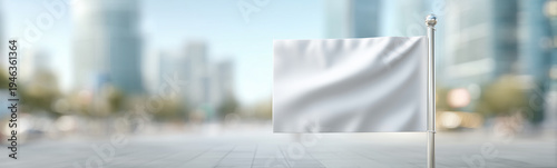 Flag in Focus: A blank flag...