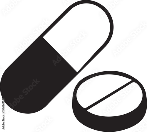 WebMedicine Pills and Capsule Icon