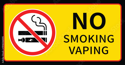 Yellow diamond caution road sign vector illustration featuring a no smoking sign no parking sign and no smoking signs as a warning symbol for safety and traffic danger ahead