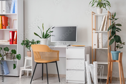 Interior of office with wor...