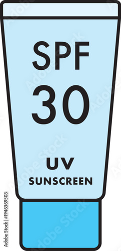 SPF30の日焼け止め（チューブ容器）