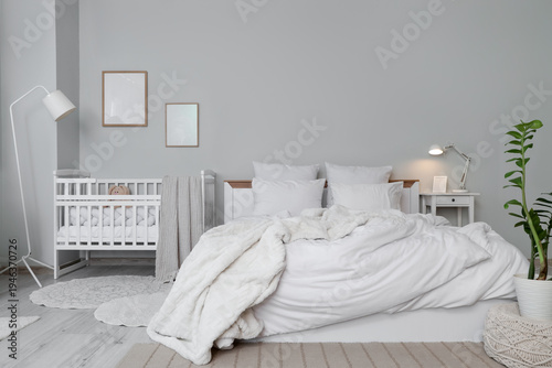 Interior of light room with...