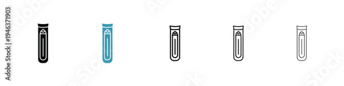 Nail clipper icon in line art style on white background for graphic and web design.