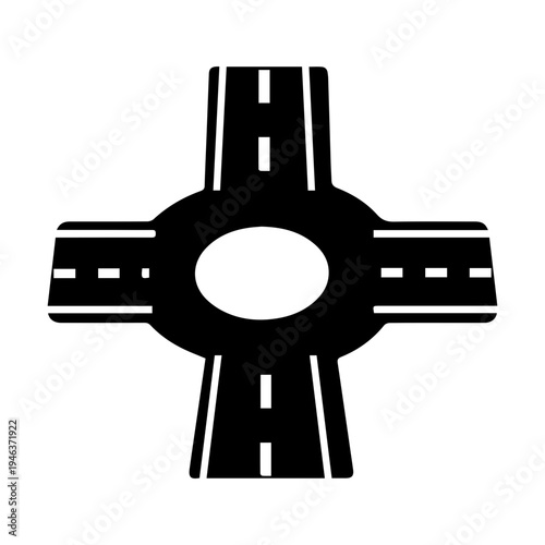 Roundabout Road Icon