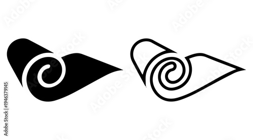 Roll of anything black symbol vector