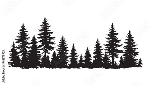 Woodland vector silhouette