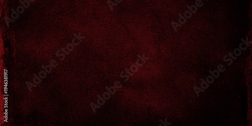 Dark maroon grunge texture background with charred vignette edges and vintage paper grain for cinematic backdrop