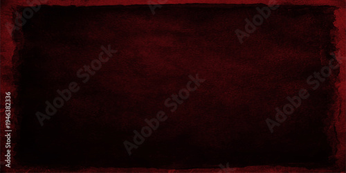 Dark maroon grunge texture background with charred vignette edges and vintage paper grain for cinematic backdrop