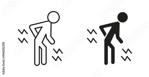 Muscle pain icon. web vector design