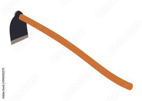 Garden hoe tool vector illustration isolated on white background