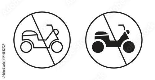 No all terrain vehicle signs. web vector design