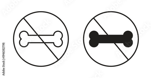 No bones signs. web vector design