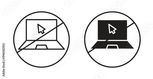 No computer signs. web vector design