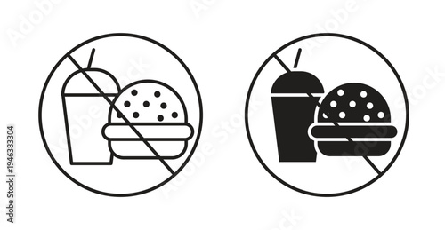No food allowed signs. web vector design