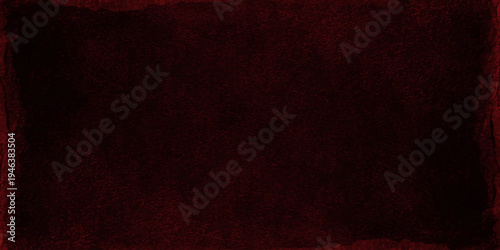 Dark maroon grunge texture background with charred vignette edges and vintage paper grain for cinematic backdrop