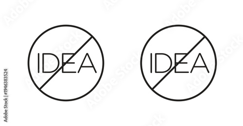 No Idea signs. web vector design