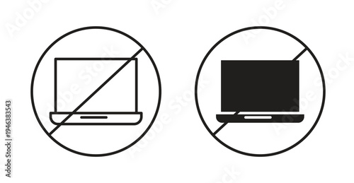 No laptop signs. web vector design