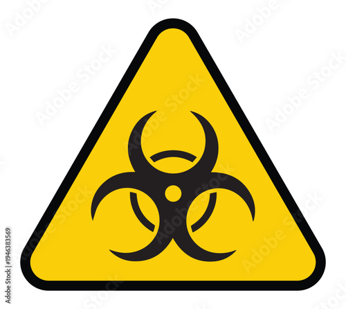 Biohazard warning sign concept of attention Victor Art Illustrations