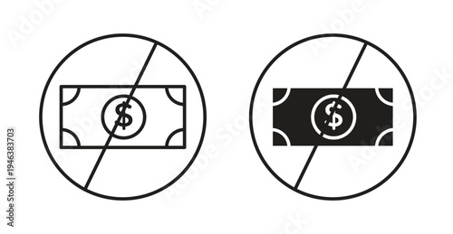 No money signs. web vector design