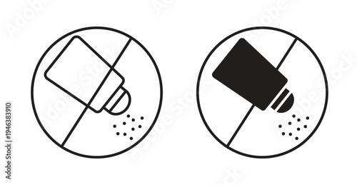 No salt signs. web vector design