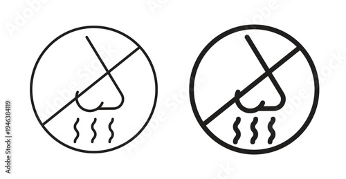 No smell signs. web vector design