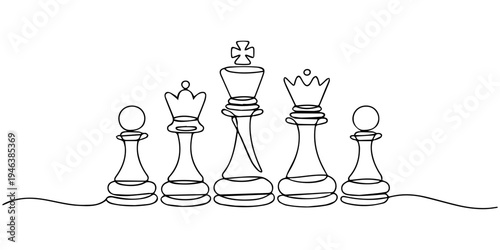 Strategic chess game concept with fork spoon and knife representing competition leadership and power