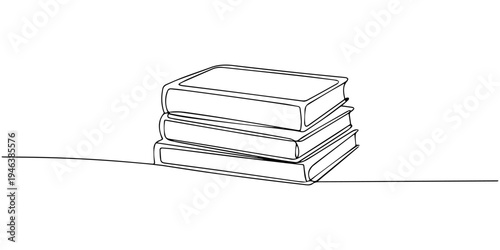 Stack of old books isolated on white background for reading and learning