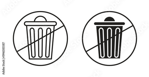 No trash signs. web vector design
