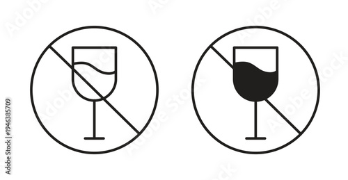 No wine signs. web vector design