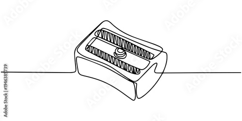 Hand drawn vector illustration of sketchbook pencil and arrow with office tools and technology elements