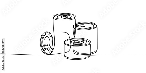 Needle and thread on white background with metallic canister nearby