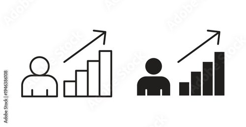 Personal development icon. web vector design
