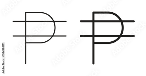 Philippine currency icon. web vector design