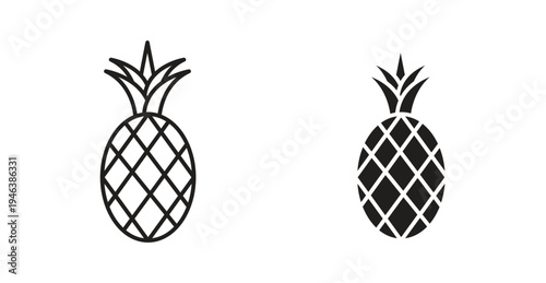 Pineapple icon. web vector design
