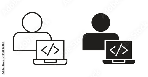 Programmer icon. web vector design