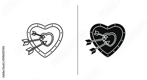 Heart pierced by an arrow