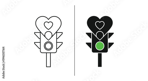 Heart Shaped Traffic Lights