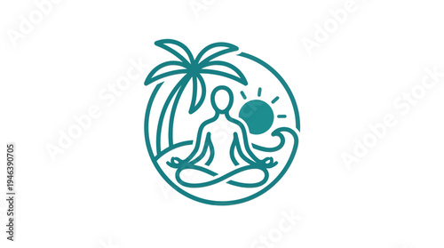 vector logo for yoga