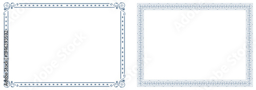 Certificate border frame ornamental design collection