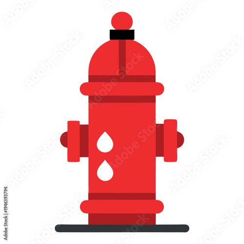 Leaking fire hydrant icon a red fire hydrant 